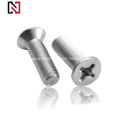 Stainless Steel Cross Recessed Countersunk Head Screw with DIN ISO JIS ANSI Standard