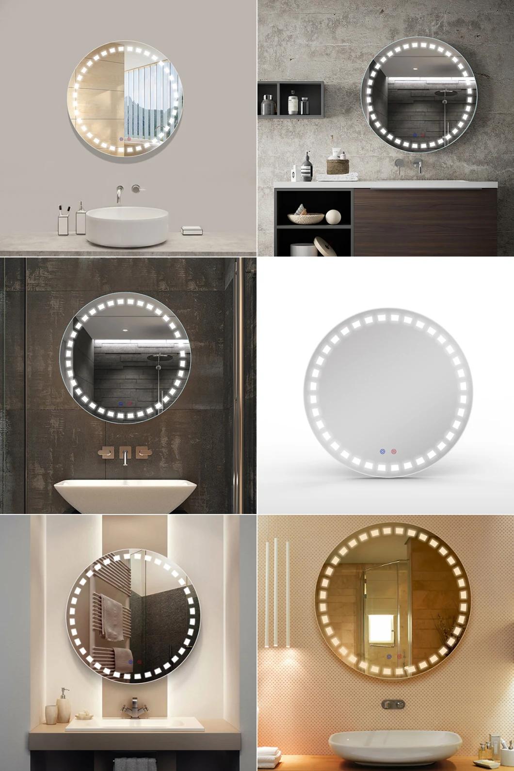 Dimmable LED Mirror Defogger Bathroom Furniturehome Decorative Smart Mirror Wholesale LED Bathroom Backlit Wall Glass Vanity Mirror