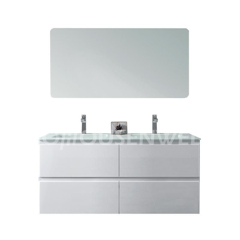 High Gloss Bathroom Vanity Tempered Glass Sanitary Ware Bathroom Furniture