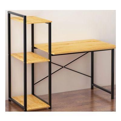 Black Computer Desk for Laptop with 3 Tiers with Modern Design for Home Use
