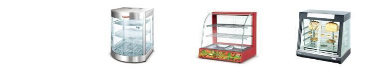 Hot Sale Curved Glass Warming Showcase for Food Warmer (HW-350A)