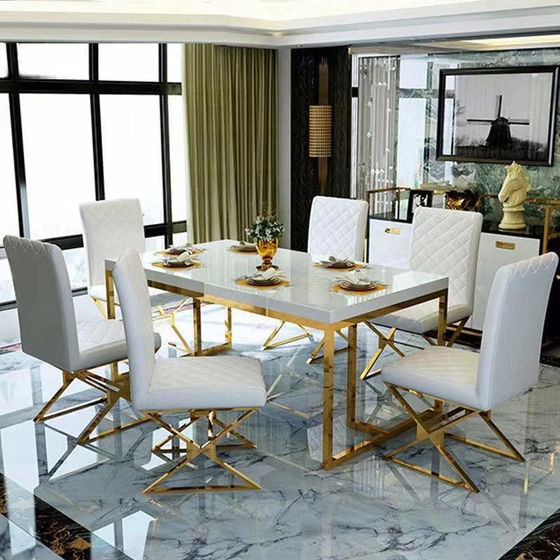 Modern Restaurant Light Luxury Glass Square Dining Table