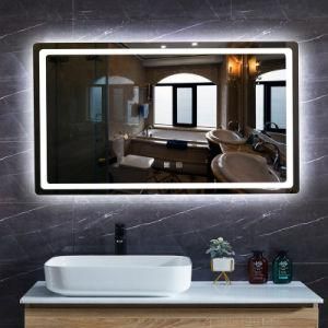 5mm Environmental Protection Silver Mirror LED Bathroom Sandblast /Frosted LED Smart Mirror with Touch Sensor