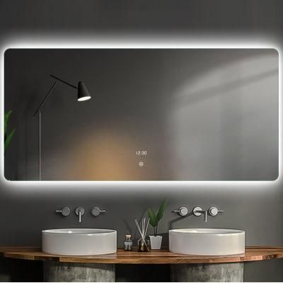 Jinghu China Factory Lighted LED Wall Mounted Mirror Dimmable Bathroom Wholesale Vanity Mirror for Bathroom Furniture