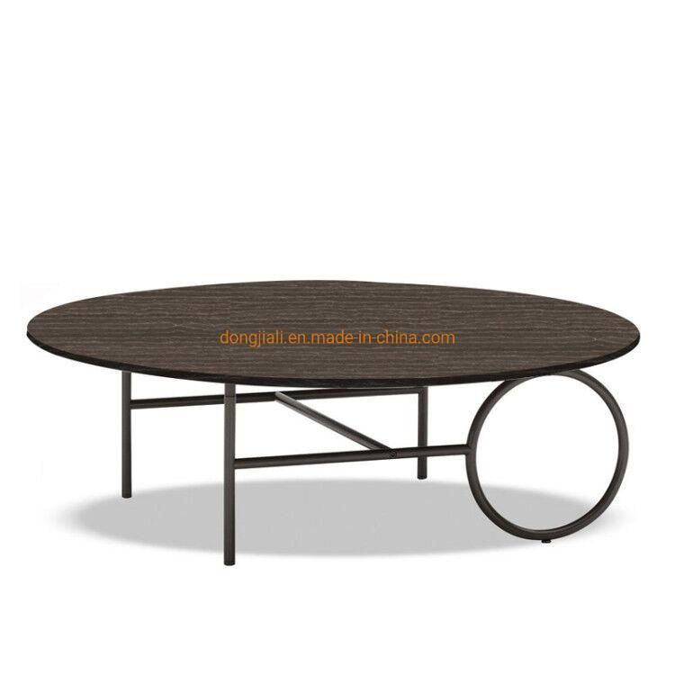 Modern Home Furniture with Stainless Steel Black Titanium Smoked Wood Finish