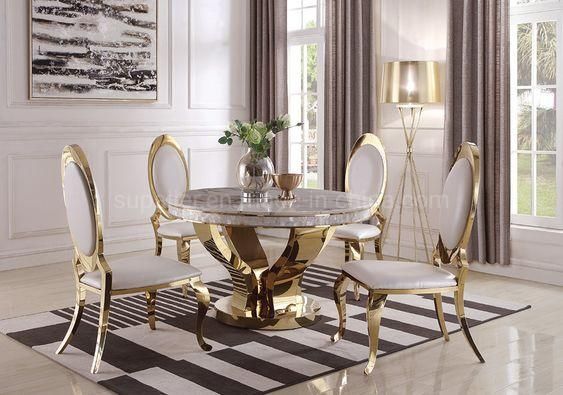 High Quality English Dining Room Furniture Black Marble Dinner Table