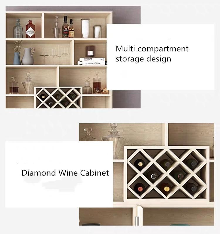 Modern Minimalist Side Cabinet Kitchen Furniture Wooden Storage Multifunctional Cupboard