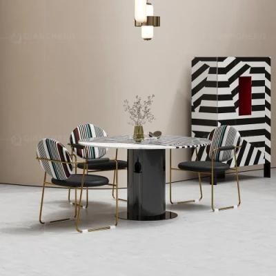 Modern Design Furniture Dining Room Table Sets with 6 Seater Marble Dining Table Set