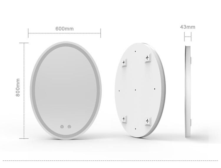 Hotel LED Wall Touch Screen Bath Intelligent Fogless Shower Mirrors