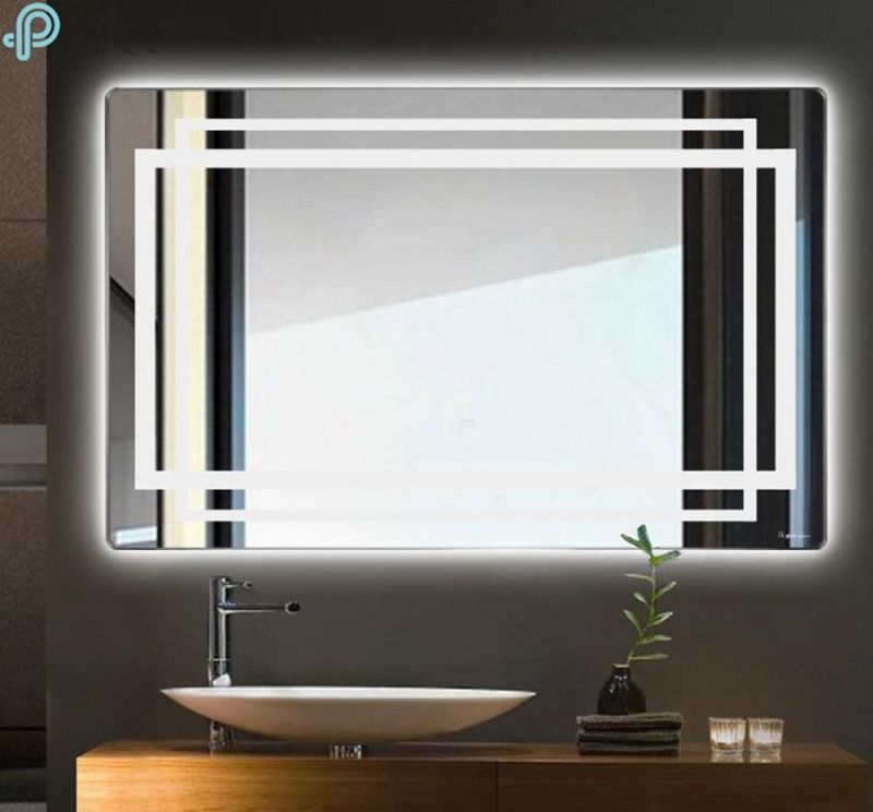 H500mm*700mm 3D LED Light Wall Bathroom Makeup Mirror on Sale (MR-YB1-DJ003)