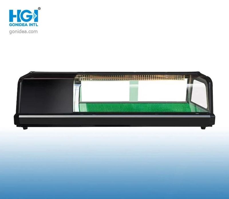 Single Layer Glass Door Counter Top Sushi Refrigerator Display Showcase Za-150L