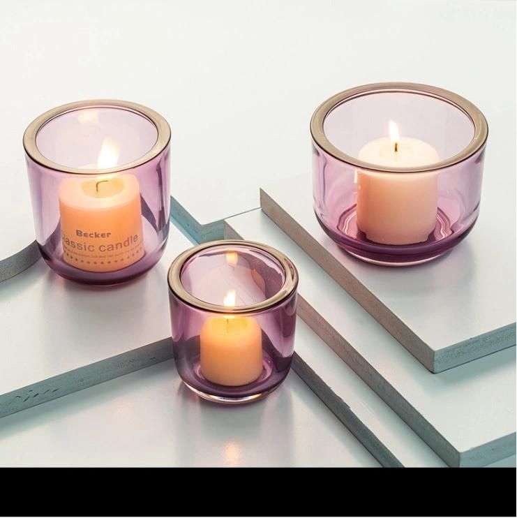 Vss Luxury Colored Thick Wall Votive Glass Candle Holder for Home Decor