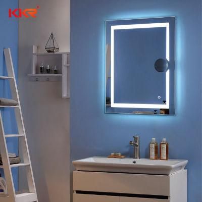 Hotel Decorative LED Smart Mirror Time and Touch Sensor Bathroom Vanity Mirror