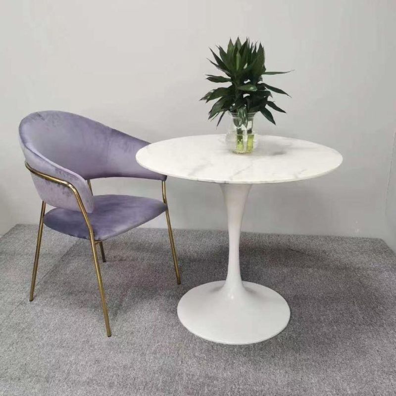 Marble Coffee Table Modern Simple Negotiation Table Rest Area Reception Light Luxury Small Round Table Milk Tea Shop