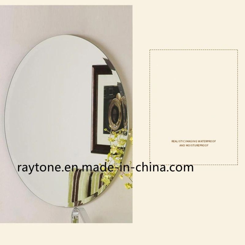 Oval Beveled Polished Frameless Wall Mirror for Bathroom Vanity Bedroom