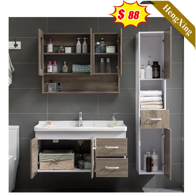 Luxury Newest Design Stylish Hot Sell Glass Basin Bathroom Cabinet with Mirror