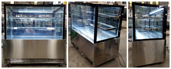 Cake Showcase with Right-Angle Glass Door for Cake Snack Display in Bakery Shop