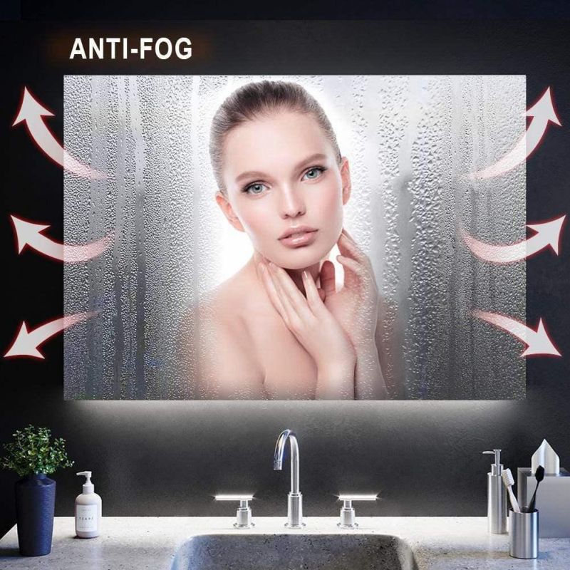 LED Infinity Bathroom Mirror Wall Mounted with Light Anti Fog Bathroom Makeup Mirror