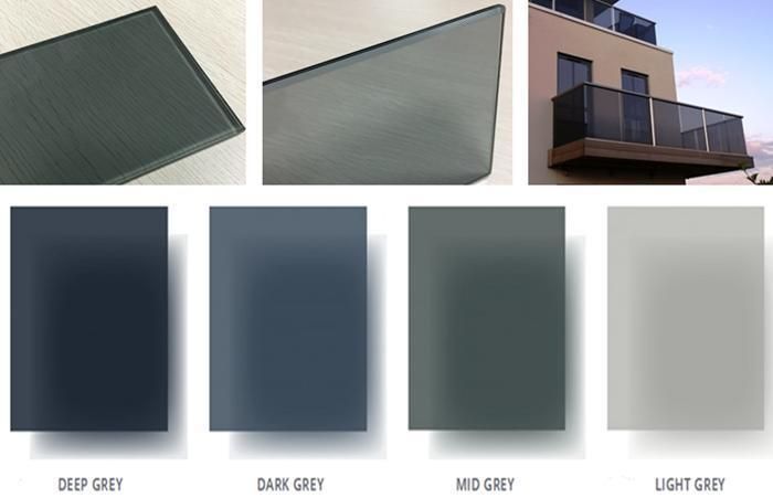 High Quality Light/ Dark Euro Gray Float Glass