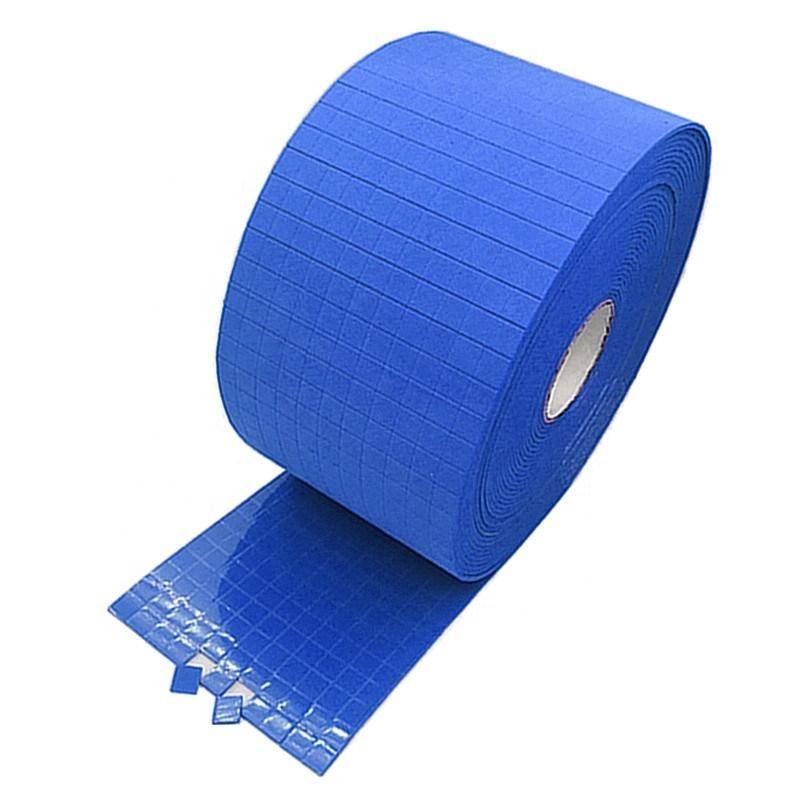 Glass Separator EVA Rubber Pads with Cling Foam 25*25*5mm Blue Rubber +1mm Cling Foam on Sheets