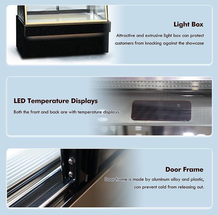 Commercial Air Cooling Refrigerator Cake Showcase Refrigerator Bakery Refrigerator Cured Glass 3 Layers Showcase Snack Showcase