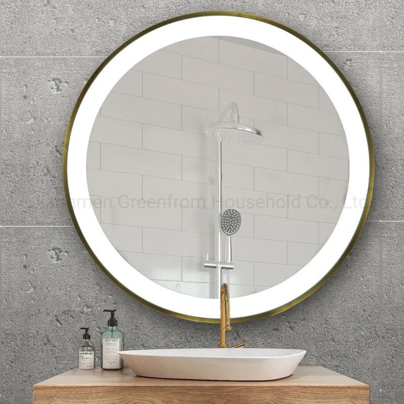 Round Shape LED Customized Size and Frame Illuminate Bathroom Mirror