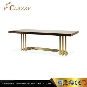 Wood Dining Table Brass Dining Room Furniture