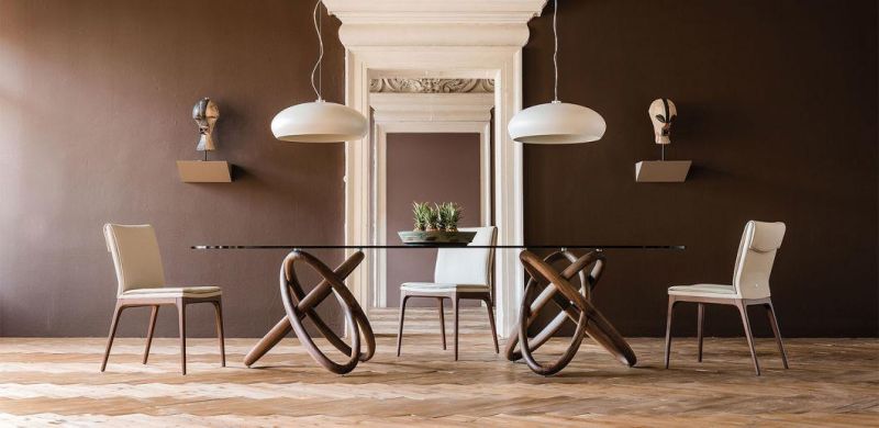 Cfd-02 Round Dining Table //Toughened Glass Top //Ash Solid Wood
