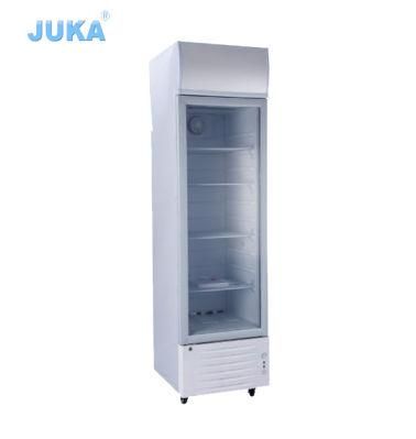 Glass Door 218liter Upright 12V 24V Solar Display Cooler Showcase