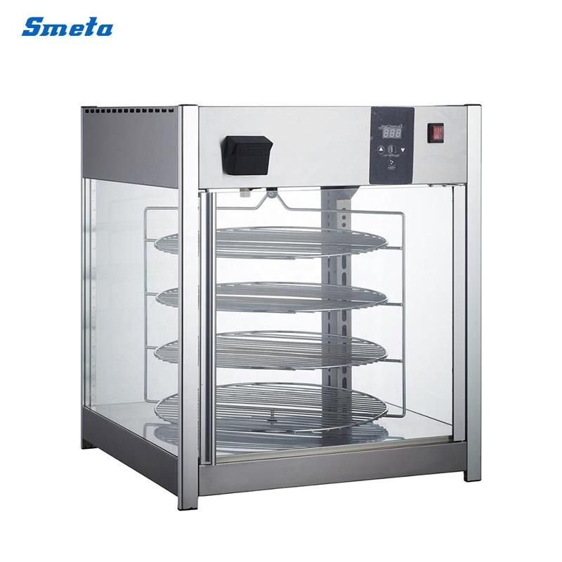 Smeta Merchandising Tabletop Glass Door Food Warmer Hot Display Showcase