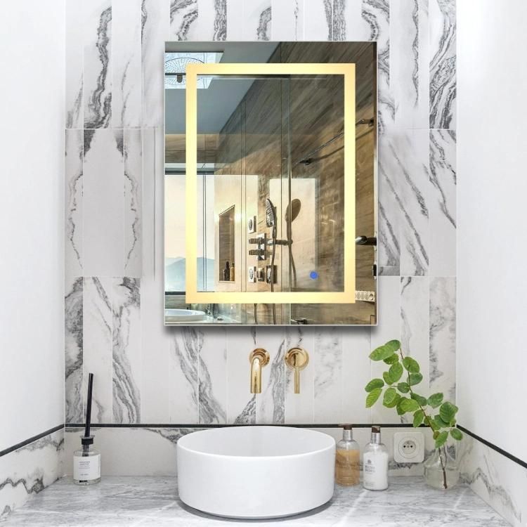 Rectangular Illuminated LED Mirror for Modern Style Bathroom Decoration