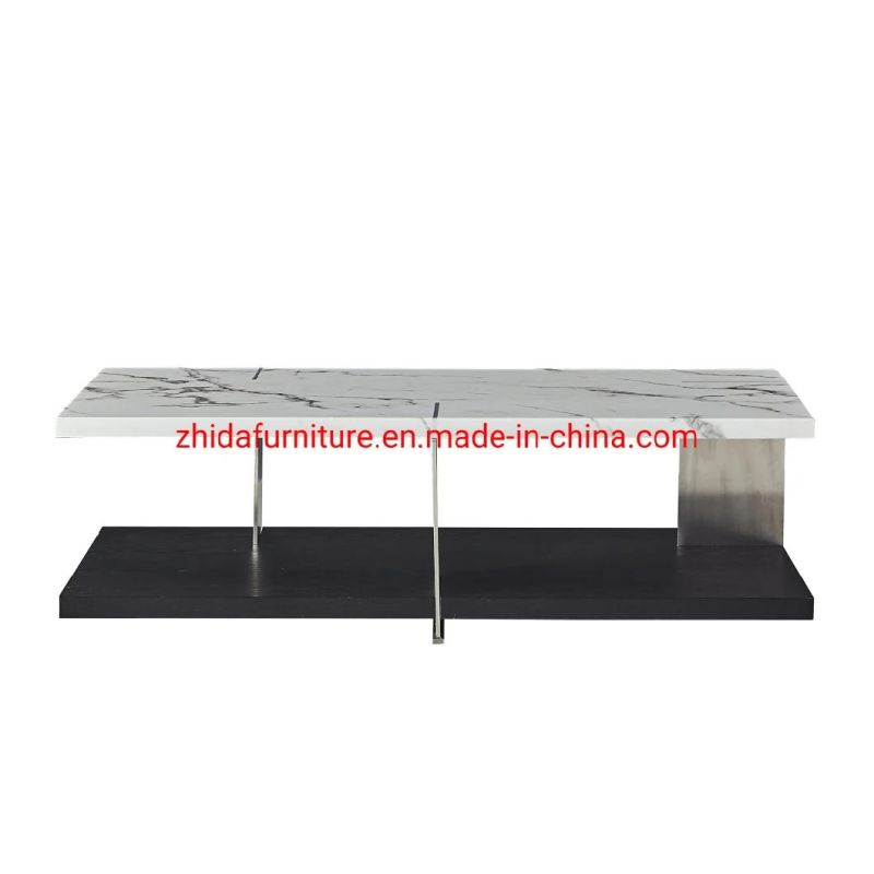 Marble Top Metal Base Living Room Furniture Home Bedroom Table