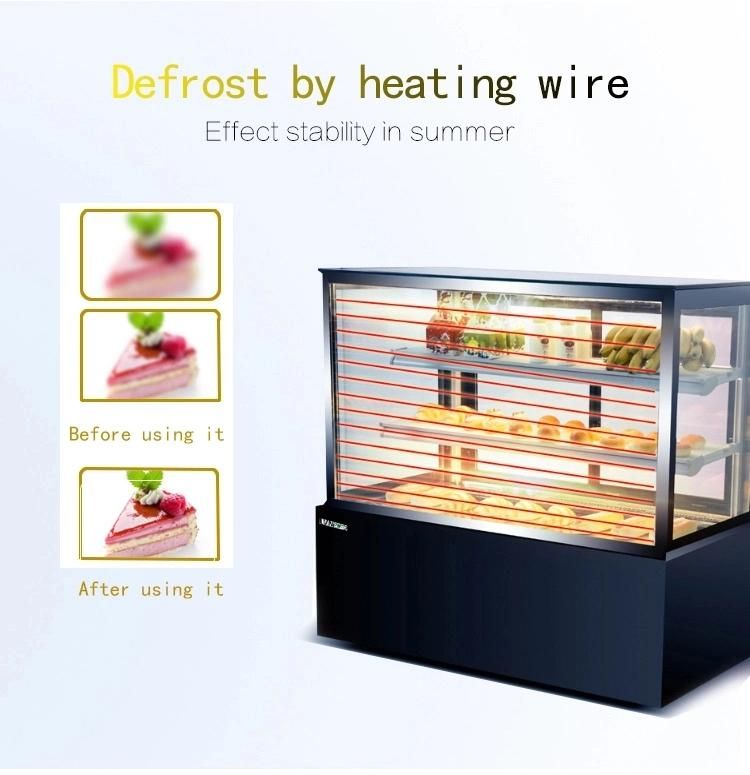 1800mm Three-Layers Curved Glass Refrigerated Cake Display Cabinet Fridge Freezer