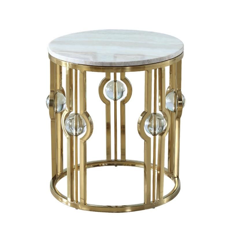 Factory Direct Sales Stainless Steel Glass Side Table