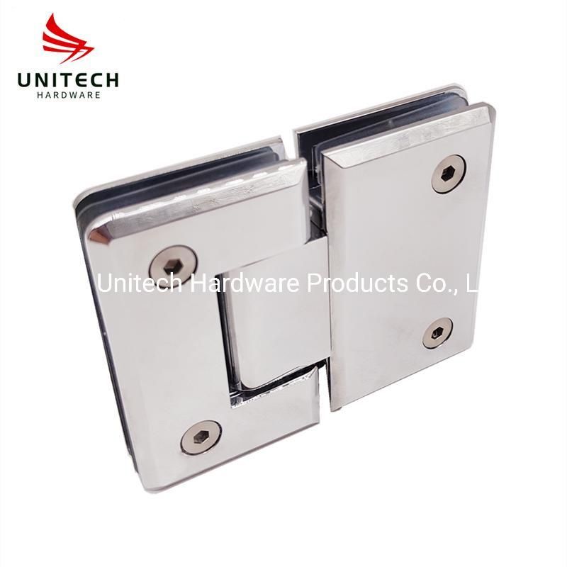 Zinc Alloy Glass to Glass Shower Door Hinge Glass Door Fitting for Bathroom Cabinet Door