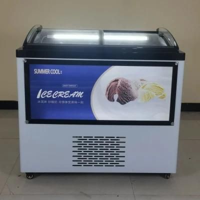 Commercial Lightbox Version2022 New Design Factory Price Ice Cream Rapid Freezing Cabinet /6barrels/10boxes/10racks-Cx-SD206-206L