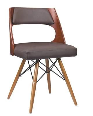 New Design Wooden Leather Leisure Coffee Chair Stool (SZ-LCF149)
