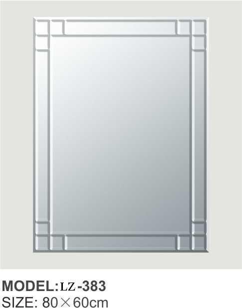 Irregular Bathroom Sliver Mirror with Pattern (LZ-380)