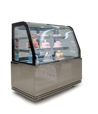 Front Heater Curved Glass Cooler Cake/Bakery Display Fridge Showcase