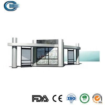 Huasheng Solar Powered Bus Stop China Bus Stop Shelter Station Manufacturing Solar Metal Bus Stop for Sale Prefab Bus Shelter with Indoor Shop