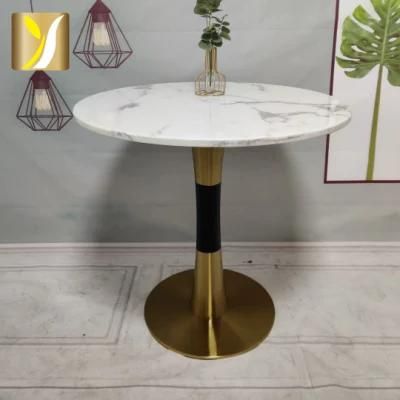 2022 Latest Design Marble End Table Gold Metal Coffee Table for Hotel Home