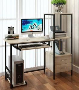 Multi-Function Glass Computer Desk with Drawers