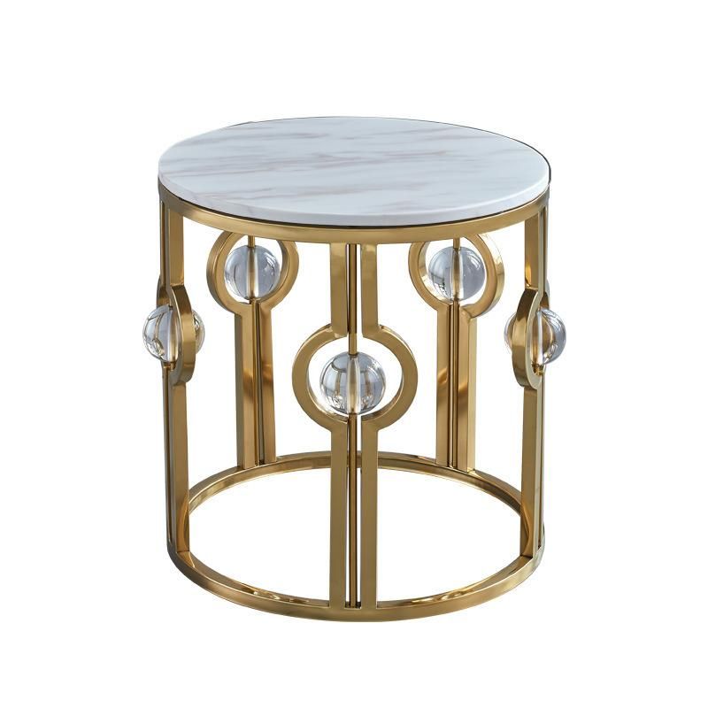 Factory Direct Sales Stainless Steel Glass Side Table