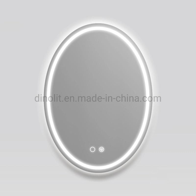 Luxury Waterproof Home/Hotel Decoration Bathroom Furniture Bath Vanity Wash Basin LED Illuminated Wall Glass Vanity Mirror with Touch/Defogger/Clock CE ETL UL