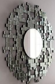 120X90cm Rectangle Customizable Sunburst Mirror Crushed Diamond Wall Mirror