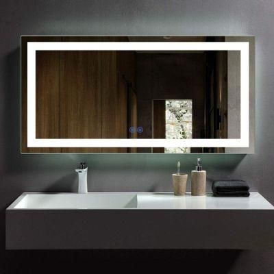 LED Customized Wall Mounted Glass WiFi Magic Mirror Touch Screen Dimmer Bath Lights Smart LED Bathroom Mirror