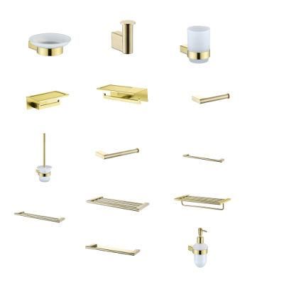 Gold Color Full Set Bathroom Paper Holder Towel Rack (3900FA)