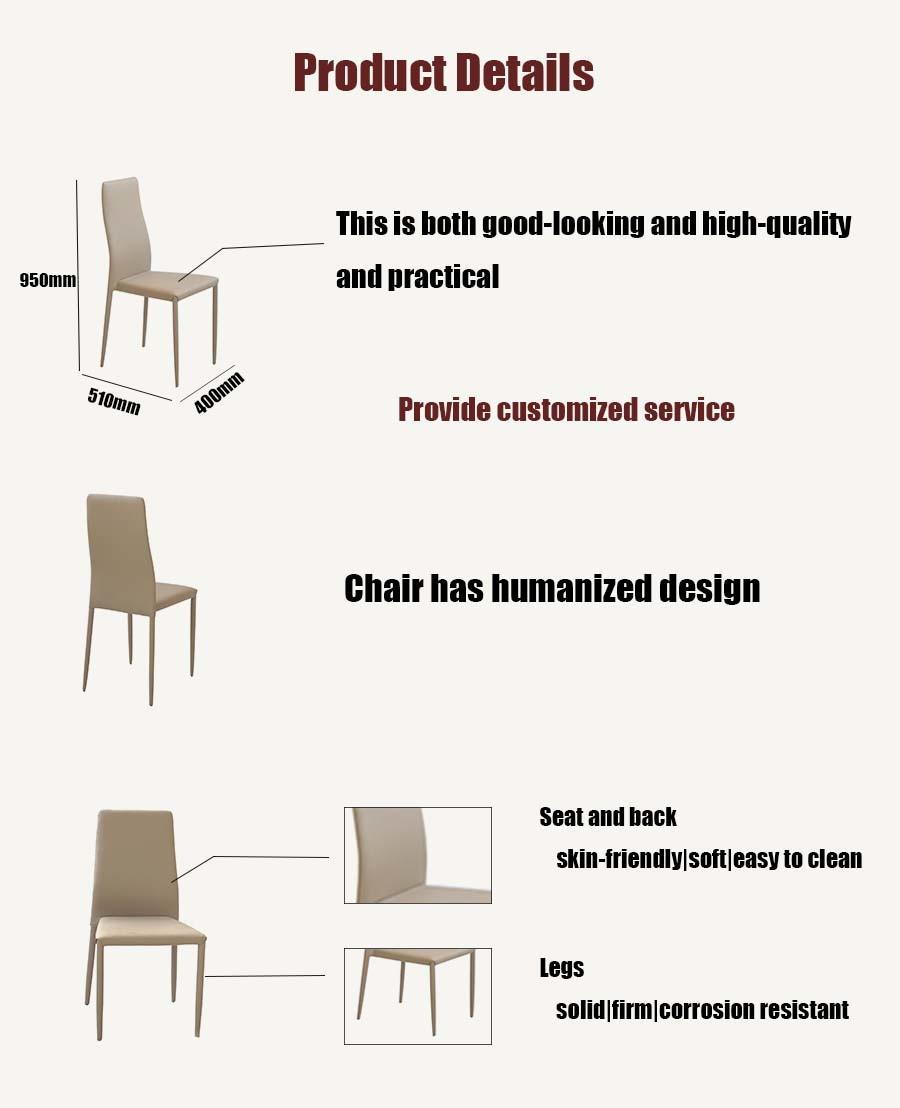 Wholesale Home Furniture Living Room Banquet Hotel PU Dining Chair for Outdoor
