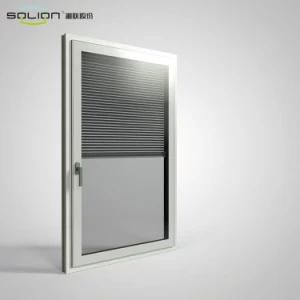 Shinilion Motorized Vertical Blinds Between Glass Aluminum Alloy Venetian Mini Roller Blinds for Windows Doors