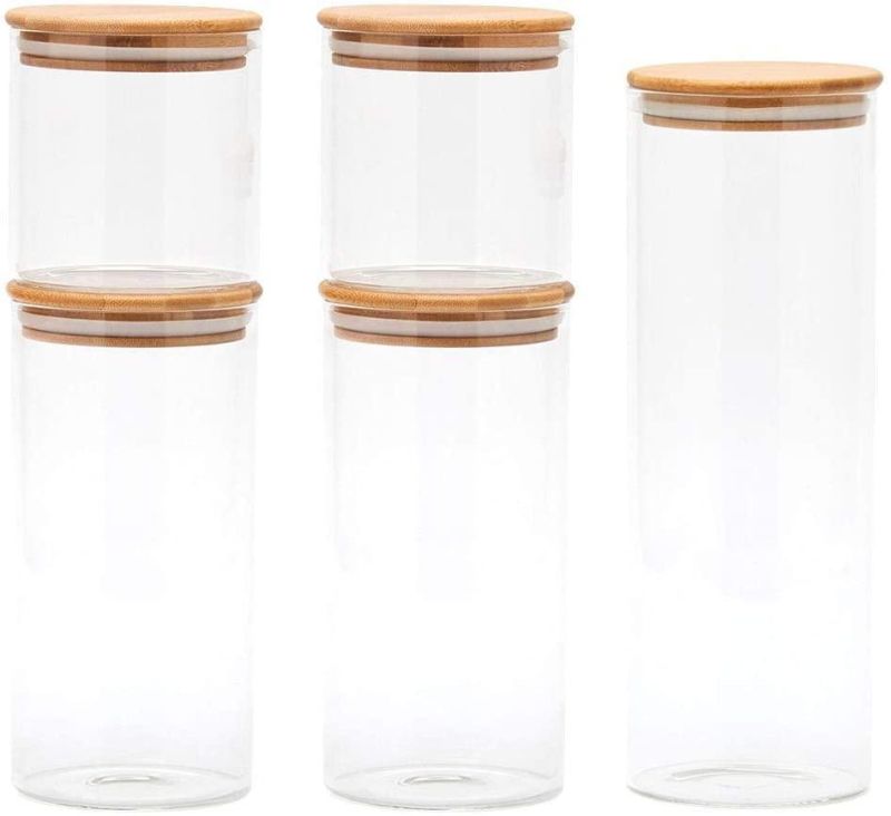 Eco Friendly Glass Storage Jars Airtight Food Jars Set of Food Canisters Kitchen Canisters Food Storage Containers